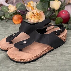 Black  wedges - sandals